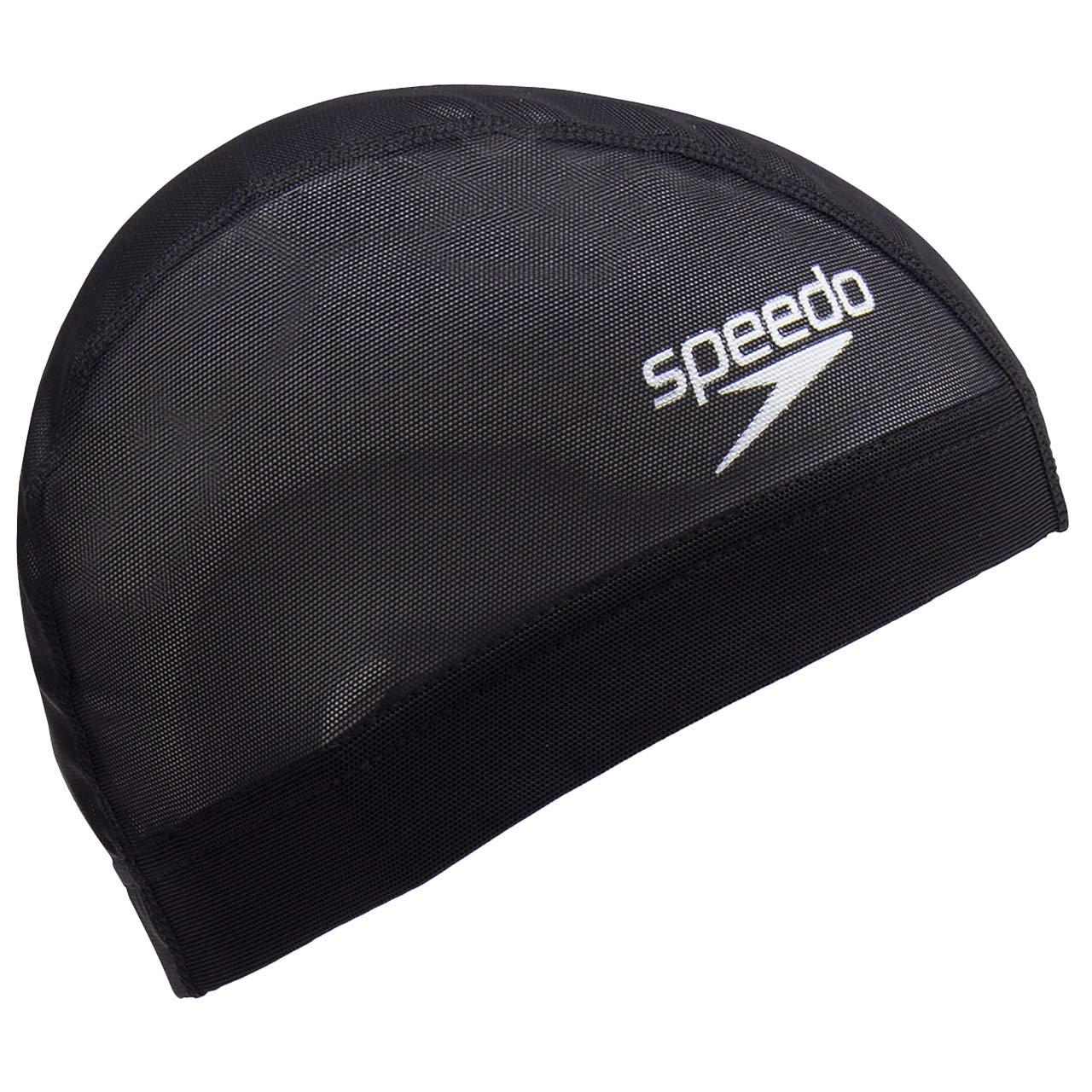 Speedo Swim Cap Logo Mesh Cap Unisex SE12050 Black O