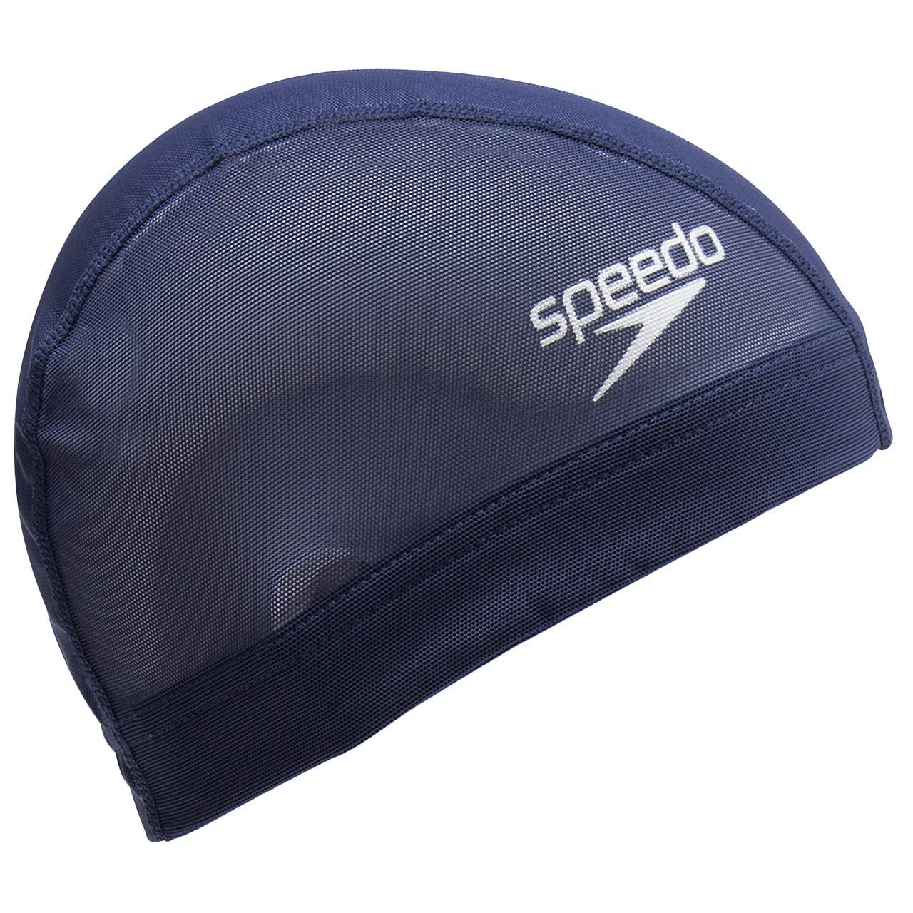 Speedo Swim Cap Logo Mesh Cap Swimming Unisex SE12050 Navy Blue O