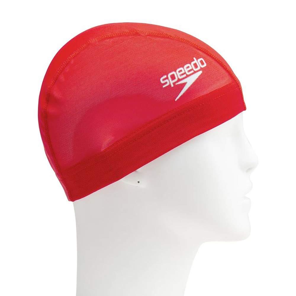 Speedo Swim Cap Logo Mesh Cap Unisex SE12050 Red M