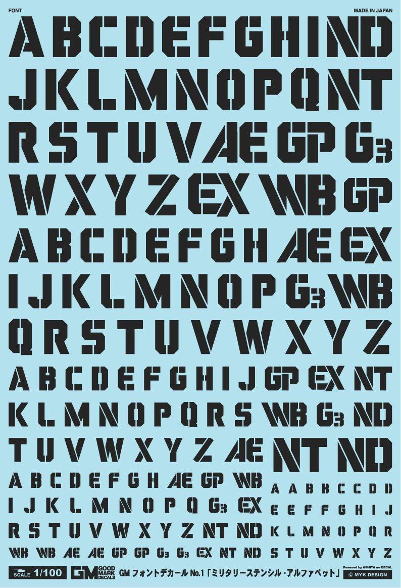 jan

4560228071498    1/100 GM Font Decal No.1 “Military Stencil Alphabet” Dark Gray

4560228071498    1/100 GM Font Decal No.1 “Military Stencil Alphabet” Dark Gray

Name: Product Name, dtype: object