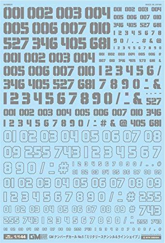 1/144 GM Number Decal No.5 “Military Stencils & Line Shapes” Gray