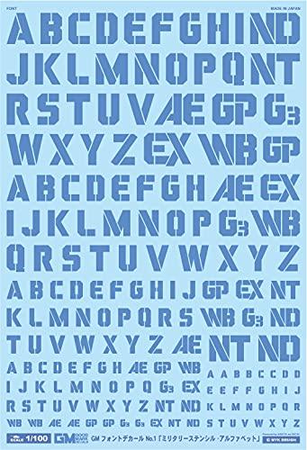 GM-174 1/100 GM Font Decal No.1 “Military Stencil Alphabet” Universal Water-Slide Decal Goodmark Decal MYK DESIGN [Ashita no Decal]