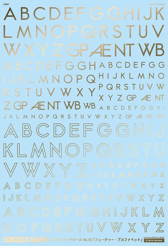 GM Font 10 “Future Alphabet” Gold
