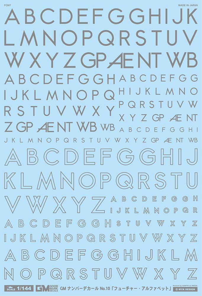 GM Font 10 “Future Alphabet” Gray