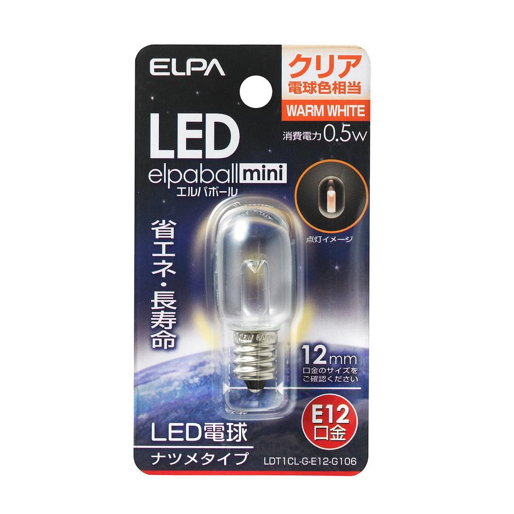 ELPA LED Natsume-shaped LED Bulb Lighting E12 100V Warm White LDT1CL-G-E12-G106