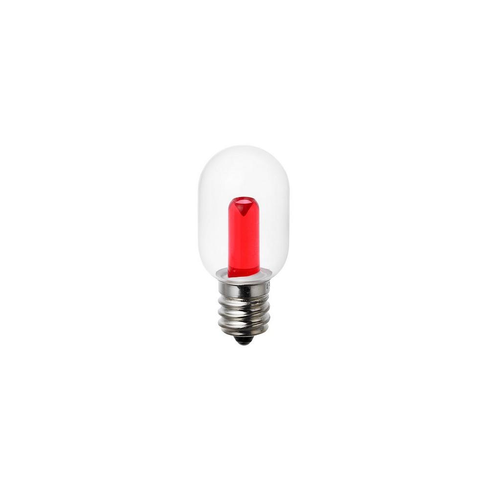 ELPA LED Decorative Bulb, Date-Shaped Spherical, E12 Clear Red LDT1CR-G-E12-G107