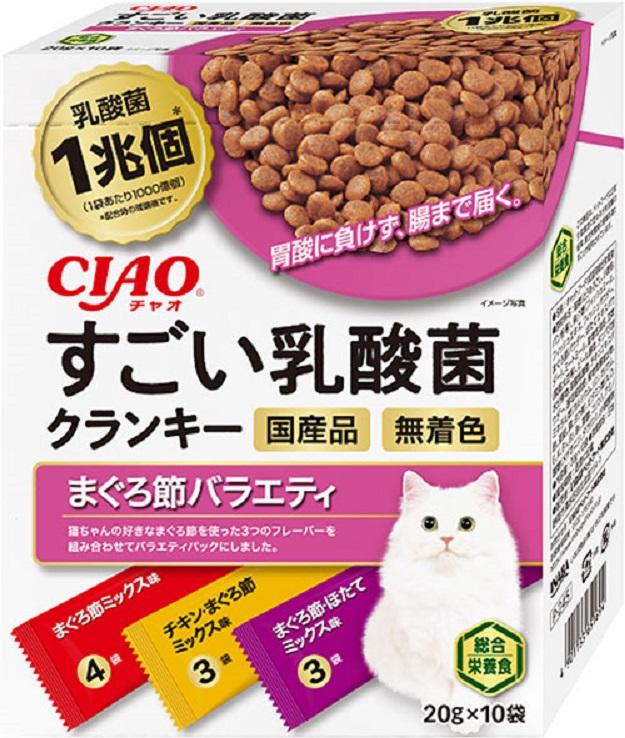 Inaba CIAO Amazing Lactobacillus Crunchy Tuna Flakes Variety Pack 20g × 10 bags