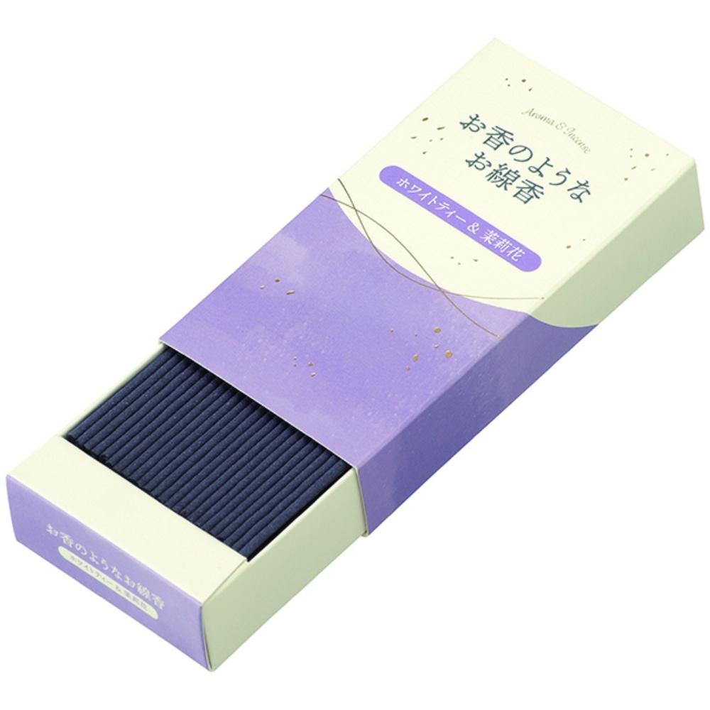 Kameyama Incense Sticks with Fragrance of White Tea & Jasmine Approx. 50g (approx. 200 sticks) Low Smoke