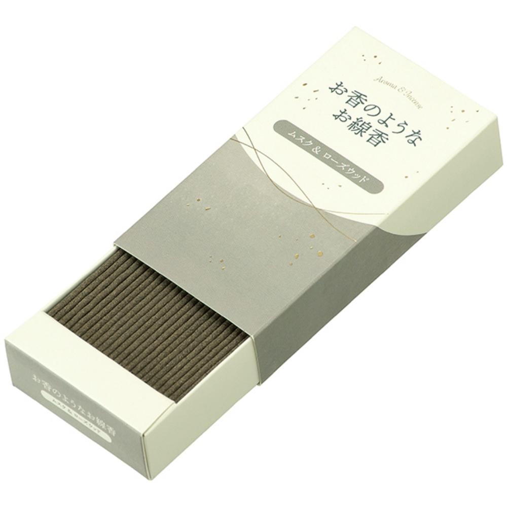 Kameyama Incense Sticks with Fragrance Like Incense Musk & Rosewood Approx. 50g (Approx. 200 sticks) Low Smoke