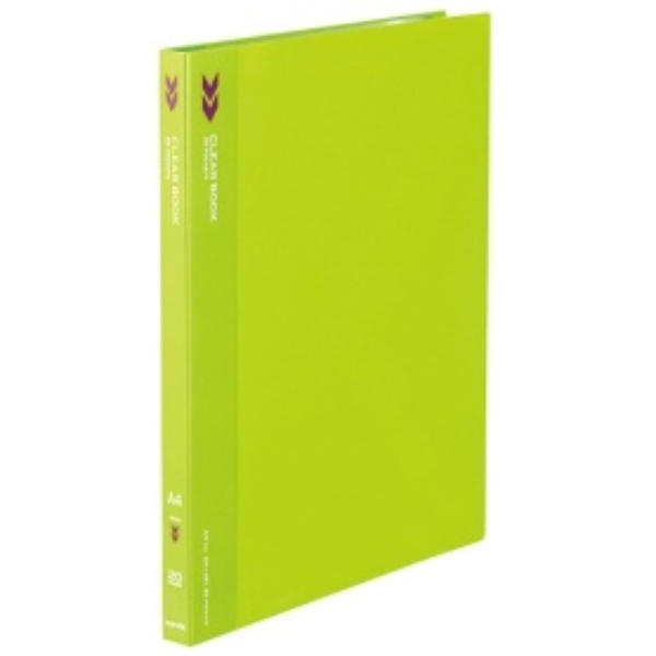 KOKUYO Clear Book (K2) Fixed Type A4 Vertical 20 Pockets Spine Width 18mm No Inner Paper Yellow-Green K2-R-K20YG 1 Book