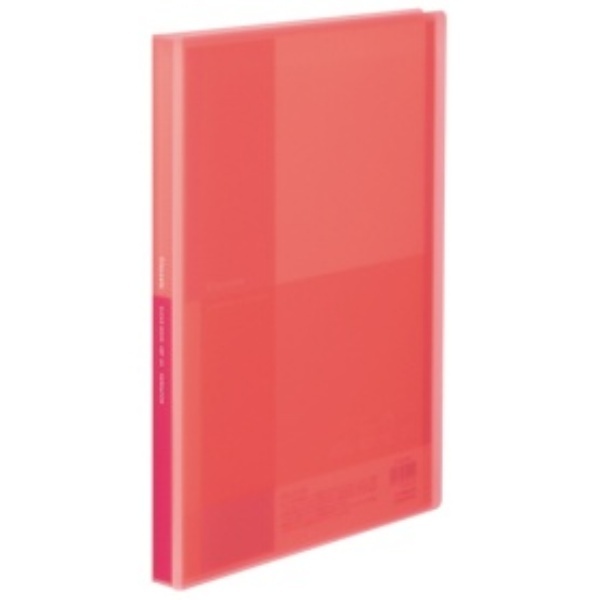 KOKUYO Clear Book (Glassele) Fixed Type A4 Vertical 40 Pockets Coral Pink LAR-GL40P 1 Book