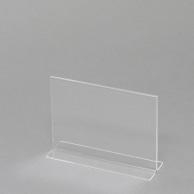 Heyko Acrylic Sign Holder T-Shaped Double-Sided A6 Landscape