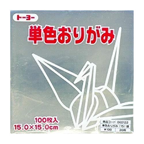 TOYO Origami Paper Single-Sided Solid Color 15cm Square Silver 100 Sheets 064160