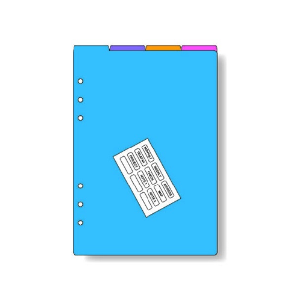 Reimei Fujii Da Vinci Notebook Refill Color Index 4 Divisions A5 DAR4520