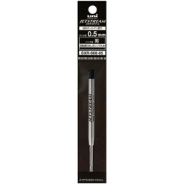 Mitsubishi Pencil Oil-Based Ballpoint Pen Refill 0.5mm Black Jetstream Prime Rotating Retractable Single-Tip SXR60005.24 1 Piece