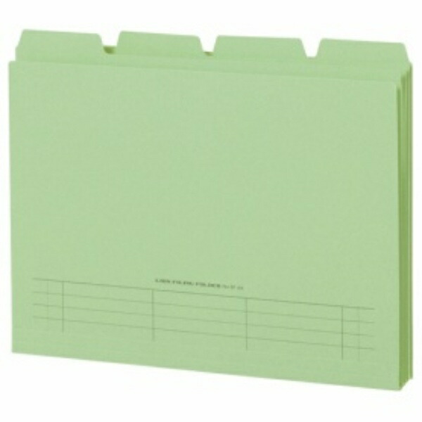 Lion Office Supplies 4-Cut Folder with Mounting A4 4-Pack No.31-4P Green