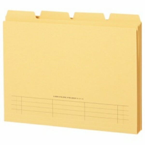 Lion Office Supplies 4-Cut Folder with Mounting Pads A4 Size 4-Pack No.31-4P Yellow