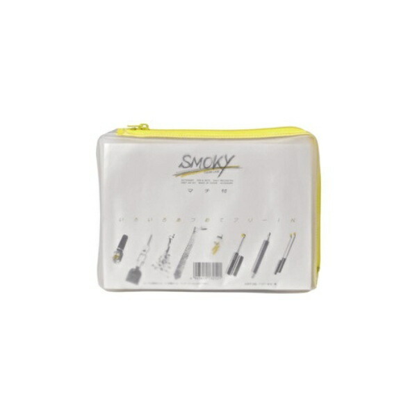 Rihitorabu Clear Case Pouch Semi-Transparent Smoky with Gusset B6 Yellow F271K