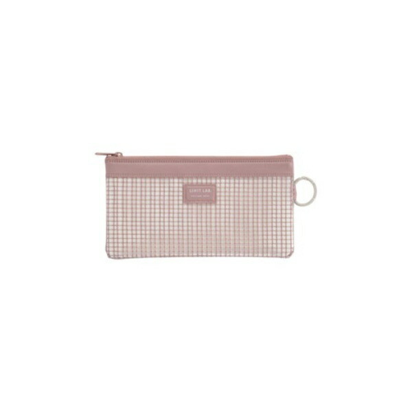 Rihitorabu Pouch Mesh Case Zipper Case Passbook Size Pink F236 Momo