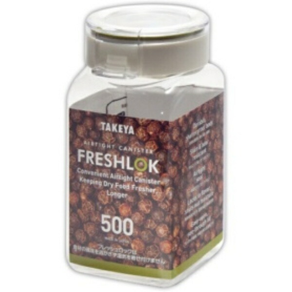 Takeya Chemical Industry Fresh Lock Square 500ml Made in Japan Moisture-Proof One-Touch Open/Close Storage Container