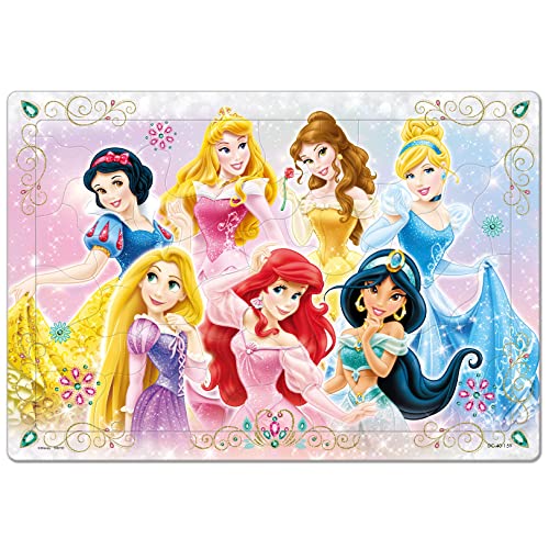Tenyo Child Puzzle Disney Disney Princess I Love Disney Princess! Disney Princess 40-Piece Puzzle for Kids DC-40-159 Antibacterial Coating Includes Storage Cover For Ages 3 and Up