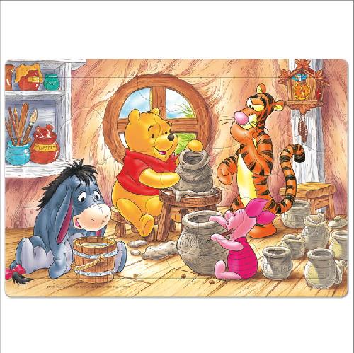 Tenyo Child Puzzle Disney Winnie the Pooh Can You Do It? 20-Piece Puzzle for Kids A puzzle with pieces in various shapes! DC-20-216 Antibacterial Coating Includes a dedicated storage cover For ages 5 and up