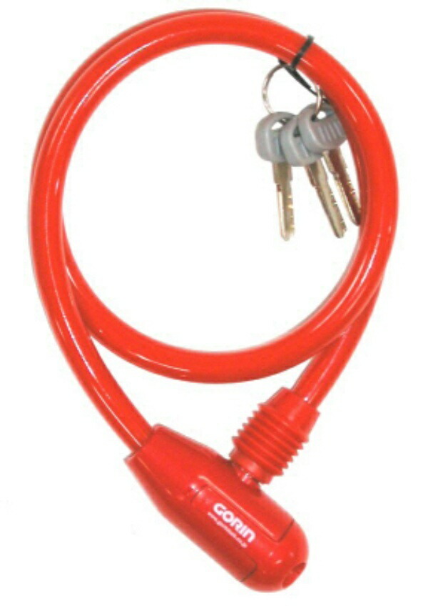 GORIN Solid Color Wire Lock G-222 10x700mm Red