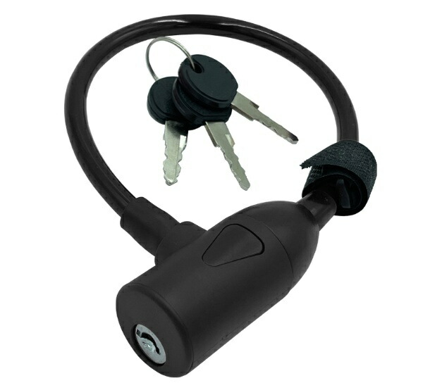 Gorin Bicycle Wire Lock [Electric Assist Bicycle Battery Lock] Battery Theft Prevention G230W Black Small