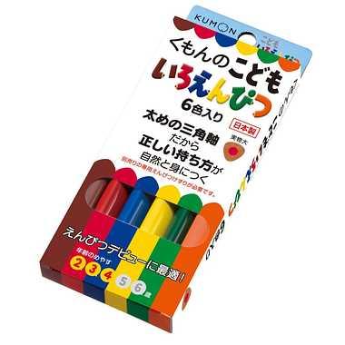 Kumon Publishing Children's Colored Pencils 6 Colors SE-23 For Kindergarten, School Entry, Entrance Exams, Drawing, Coloring