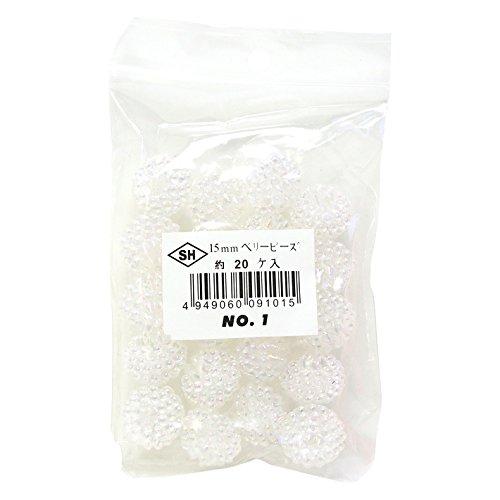 Shimamura Berry Beads 20-Piece DX 15mm Aurora Clear ASH-BL15-1