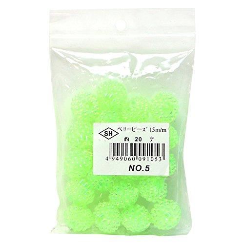 Shimamura Berry Beads 20-Piece DX 15mm Light Green ASH-BL15-5