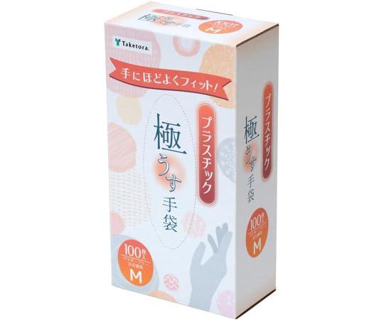 Taketora Plastic Gloves 100 Powder-Free M 1 Box (100 pieces)