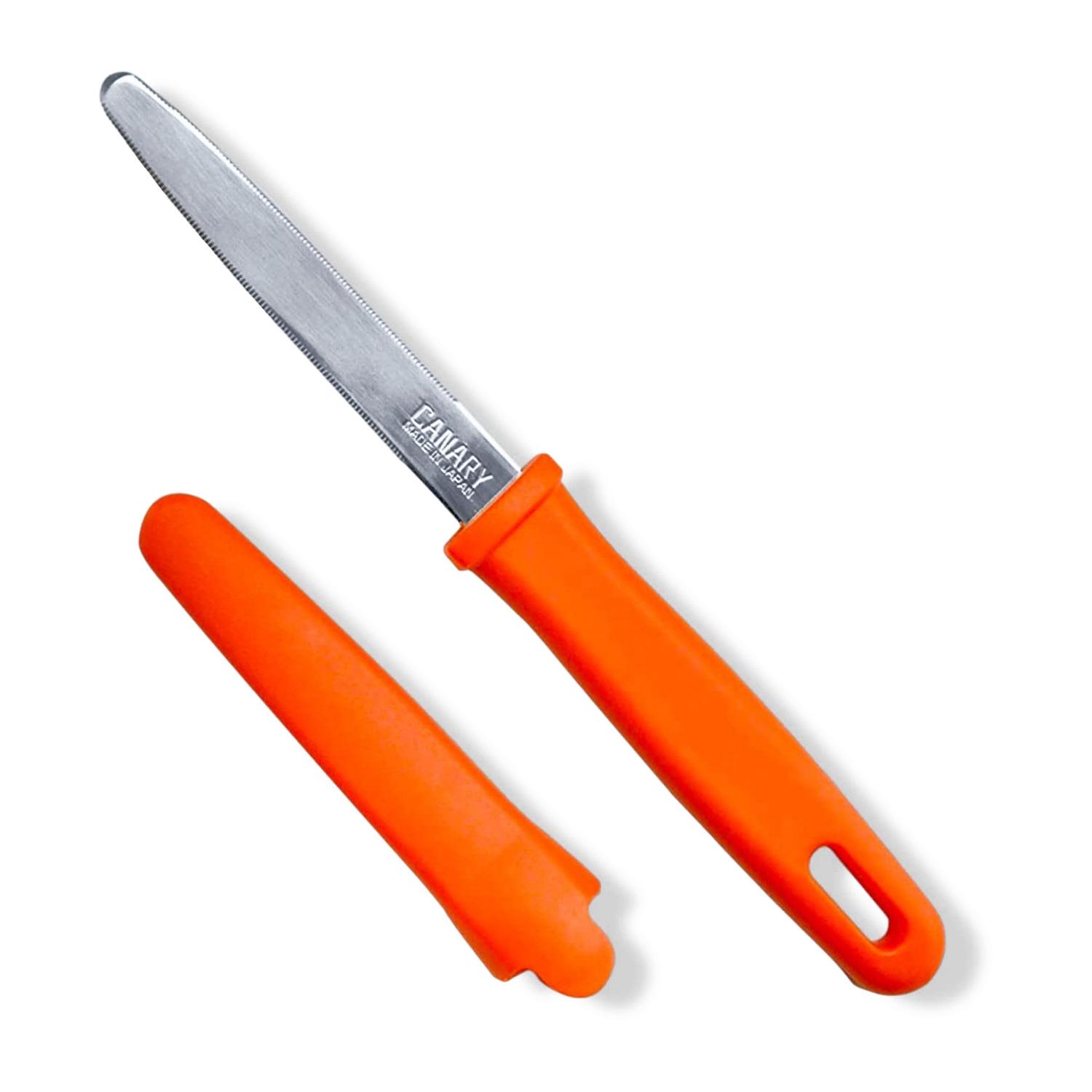 Hasegawa Cutlery Cutter for Cardboard Dan-chan with Cap Orange 19×0.8×2.2cm DC-191C
