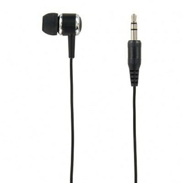 YAZAWA Canal-Type Single-Ear Stereo Earphones with Stereo Plug, 5m Cable Length TMS1065BK YAZAWA