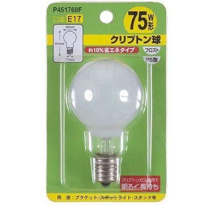 YAZAWA CORPORATION Energy-Saving Krypton Bulb 75W Equivalent Frosted P451768F
