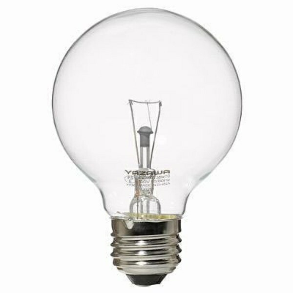 YAZAWA Ball Bulb 60W Clear GC100V57W70 YAZAWA