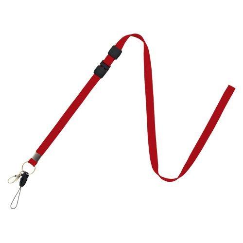 Open Industrial Long Strap Shoulder Strap for Mobile Phones, Digital Cameras, Devices, and Name Tags - Red NB-208-RD