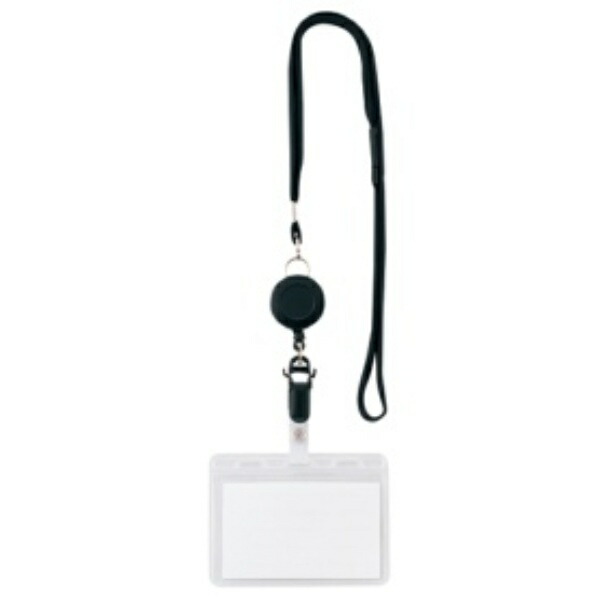 Sonic Name Tag Reel-Style Hanging Name Tag 2-Slot Type Black NF-418-D