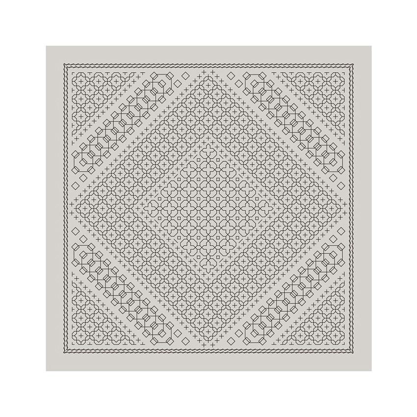 Olimpas Silk Flower-Printed Cloth Pack “La bouquetiere” Morning Glory (Pale Gray) H-13109