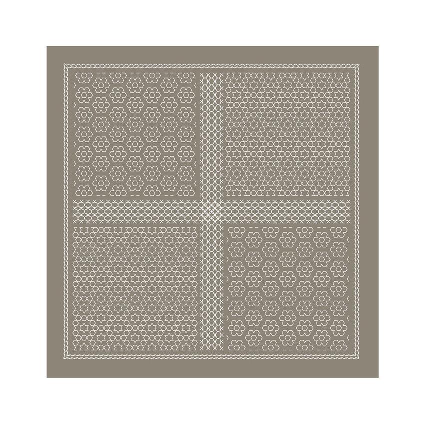 Olimpas Silk Flower-Printed Cloth Pack “La bouquetiere” Florets (Taupe) H-15111 Taupe