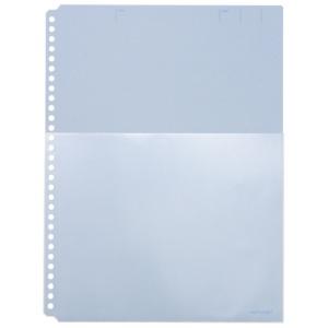 King Jim Clear File Half Pocket Heavyweight 10 Sheets A4 Vertical Blue 108HP-B
