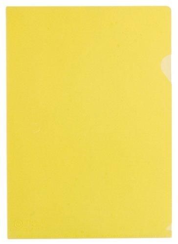 King Jim Clear Holder Recycled Single Color 10-Pack A4 Vertical Yellow 735R10-Y