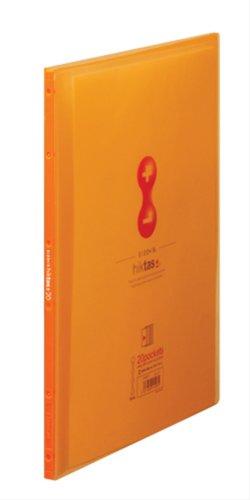 King Jim Clear File Hiktas Transparent Side-In 20-Pocket A4 Vertical Orange 7187T-OR