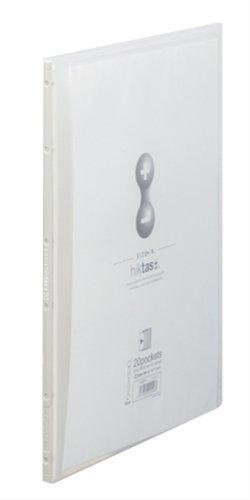 King Jim Clear File Hiktas Transparent Side-In 20-Pocket A4 Vertical Transparent 7187T-T