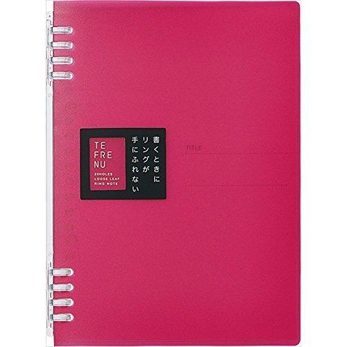 King Jim Ring Notebook Tefren 20-Hole A5 Vertical Pink 9854TTE-P