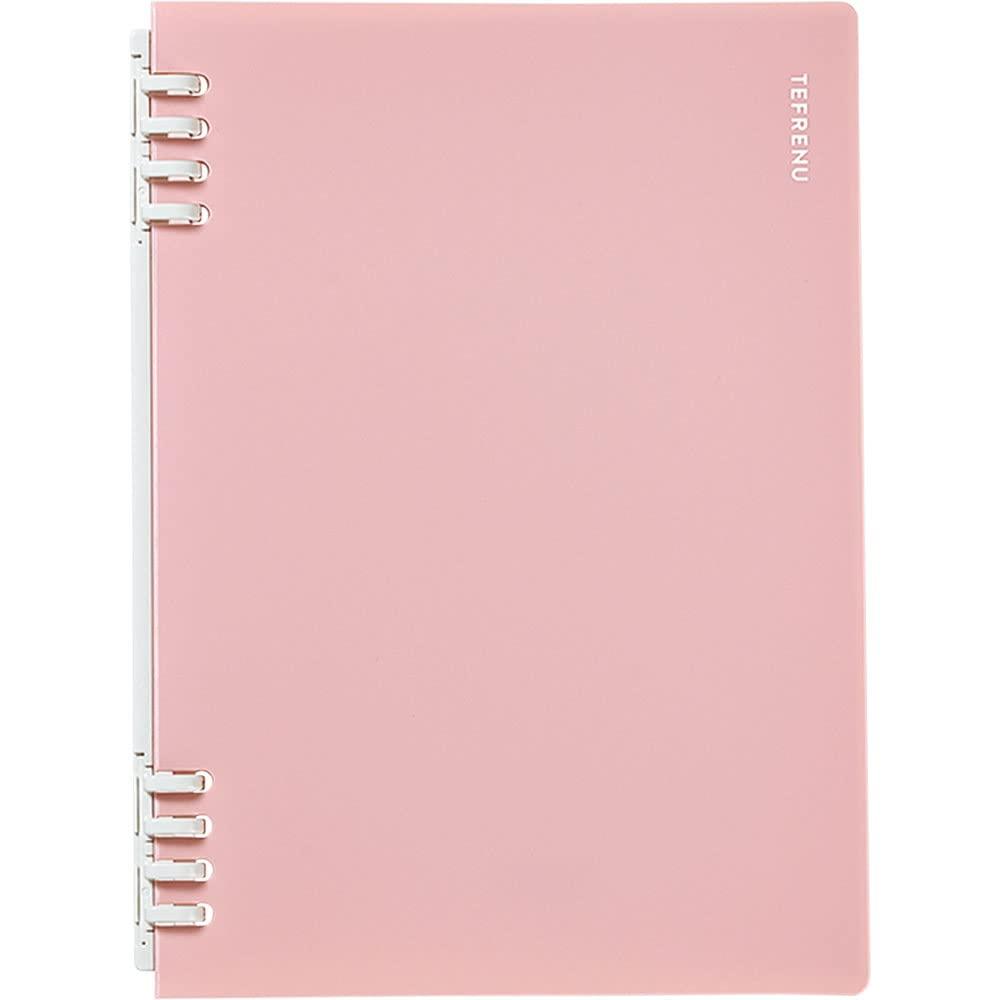 King Jim Ring Notebook Tefren 20-Hole A5 Vertical Pink CN9854TE-P