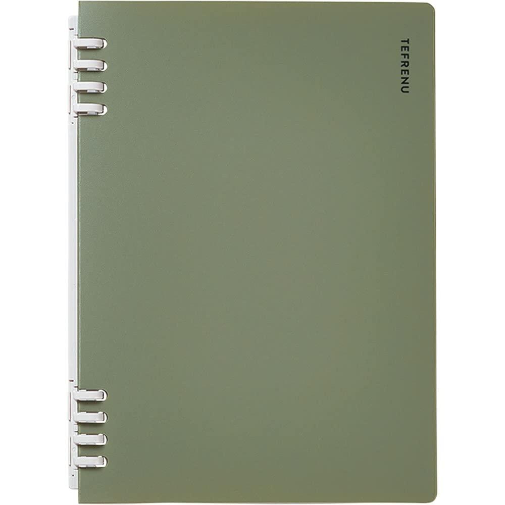 King Jim Ring Notebook Tefren 20-Hole A5 Vertical Green CN9854TE-G