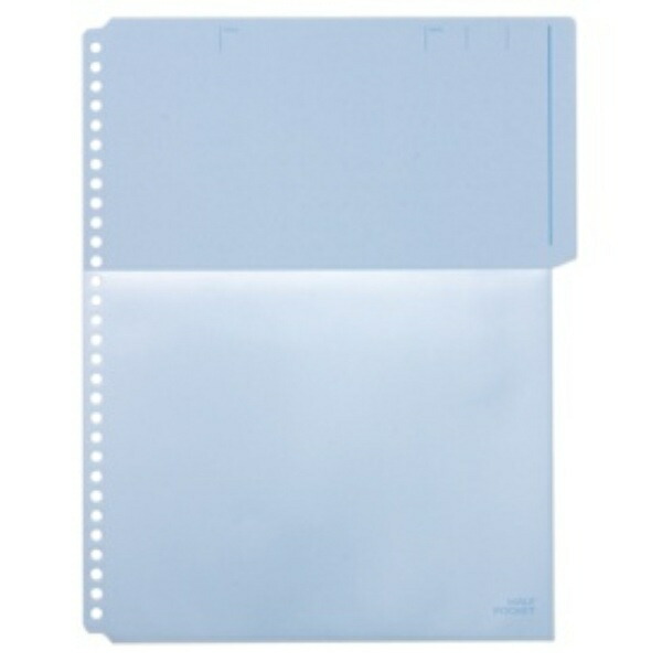 King Jim Clear File Half Pocket Index Mounted with Index Tabs 10 Sheets A4 Vertical Blue 103HP-B