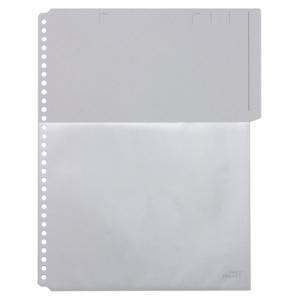 King Jim Clear File Half Pocket Index Sheets with Index Tabs, 10 Sheets, A4 Vertical, Black 103HP-BK
