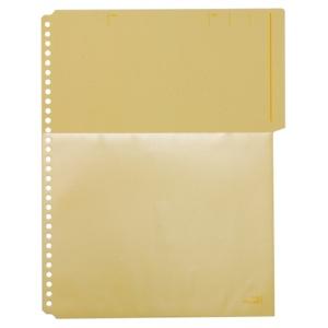 King Jim Clear File Half Pocket Index Mounted with Index Tabs 10 Sheets A4 Vertical Yellow 103HP-Y